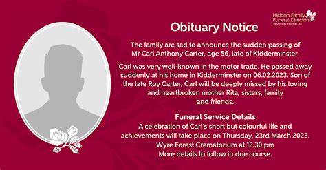 Local Obituary Notice