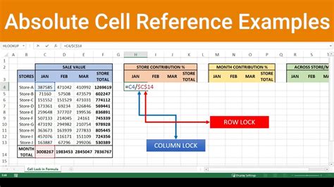 Lock Cells in Excel Formula