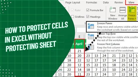 Lock Cells in Excel Sheet