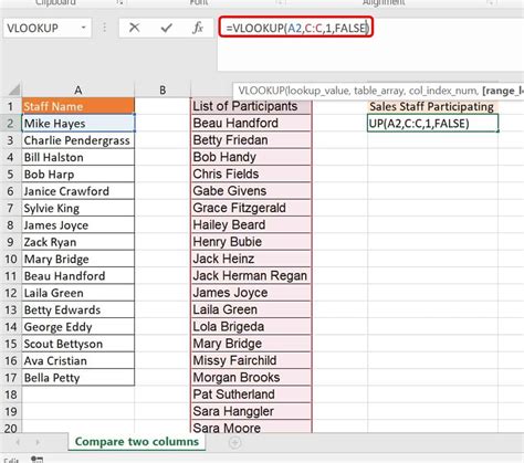 Lookup Formula Example 1