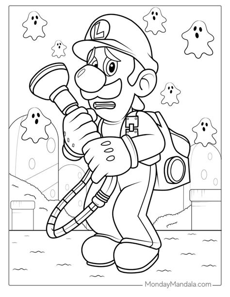 Luigi coloring pages