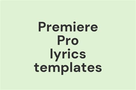 Lyric Video Template 8