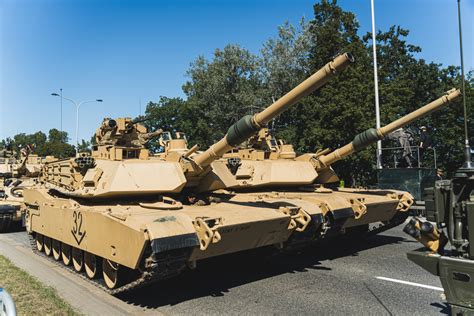 M1 Abrams firing its cannon