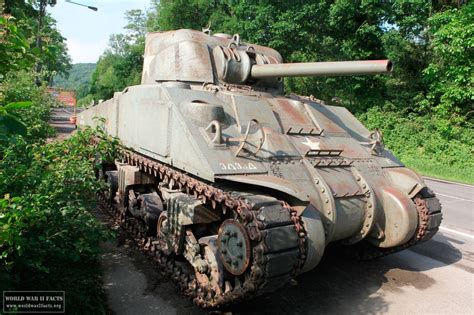 An M4 Sherman tank in action during World War II