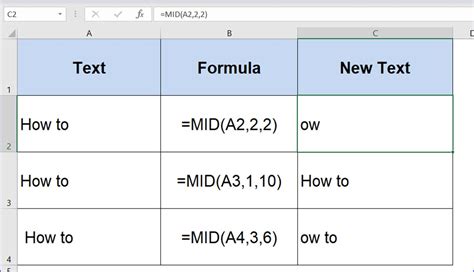 MID function example