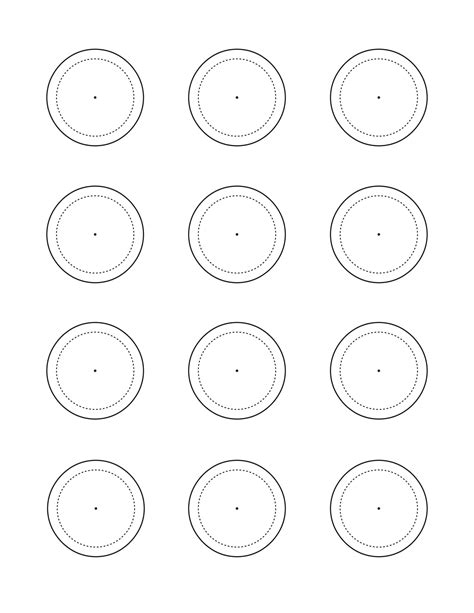 A macaron template with uniform circles