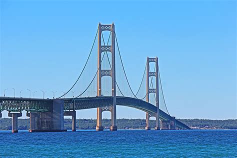 Mackinac Bridge spanning the Straits of Mackinac