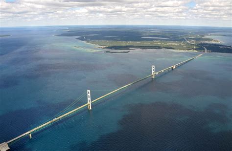 Mackinac Bridge Aerial View