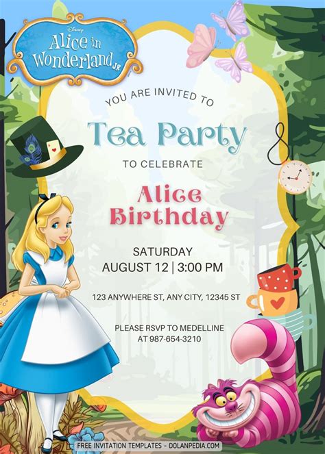 Mad Hatter Invitations Template Free