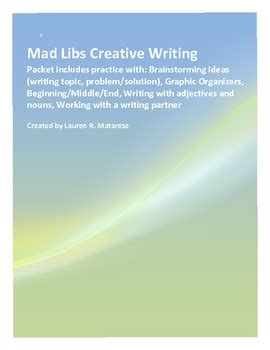 Getting creative with Mad Libs