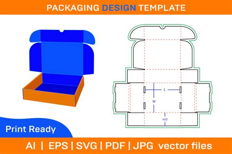 Mailer Box Dieline Template 3