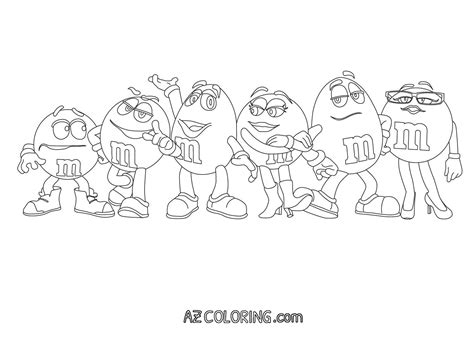 M&M Coloring Pages for Kids