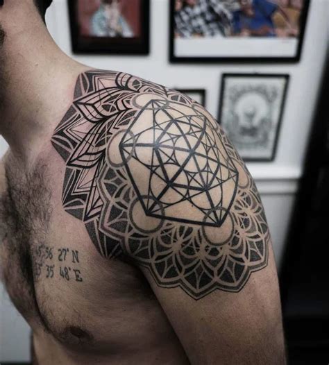 Mandalas and Sacred Geometry Shoulder Tattoos