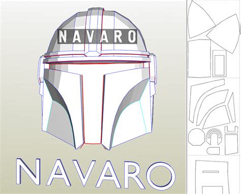 Mandalorian Helmet Template 8