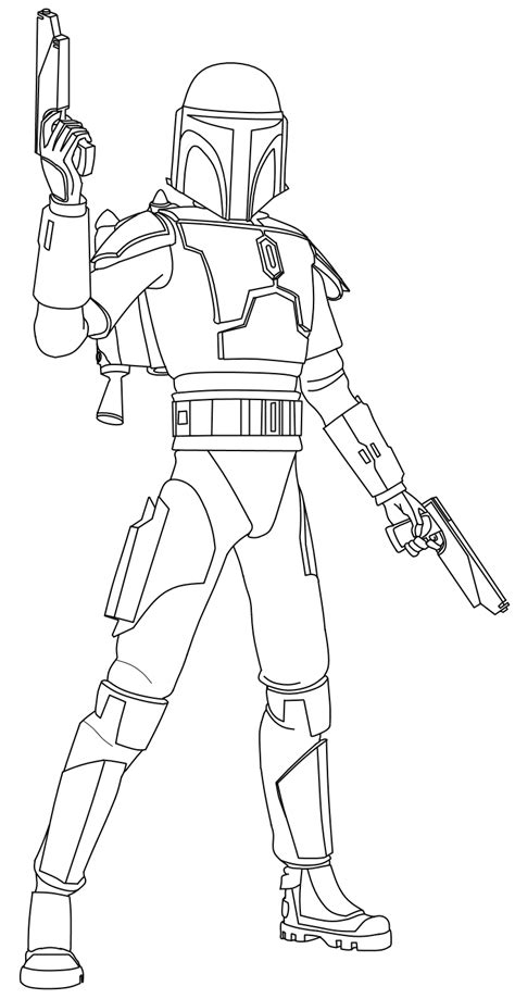 Mandalorian armor coloring pages