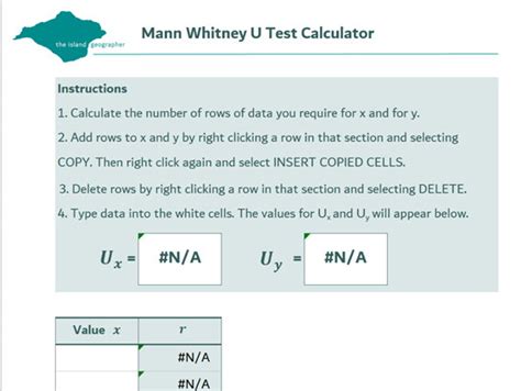 Mann Whitney U Test Resources