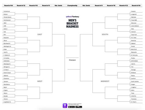 March Madness Bracket Printable