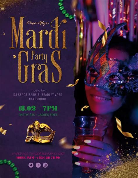 Mardi Gras Flyer Templates