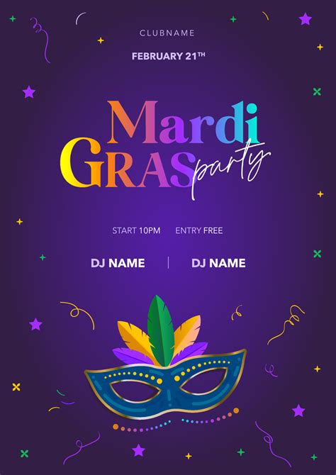 Mardi Gras Flyer Templates