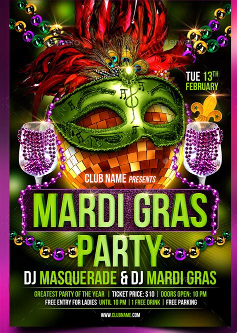 Mardi Gras Flyer Templates