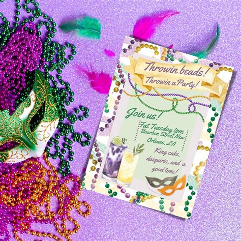 Mardi Gras Invitation Idea 1