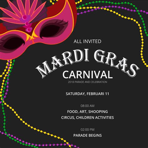 Mardi Gras Invitation Idea 10