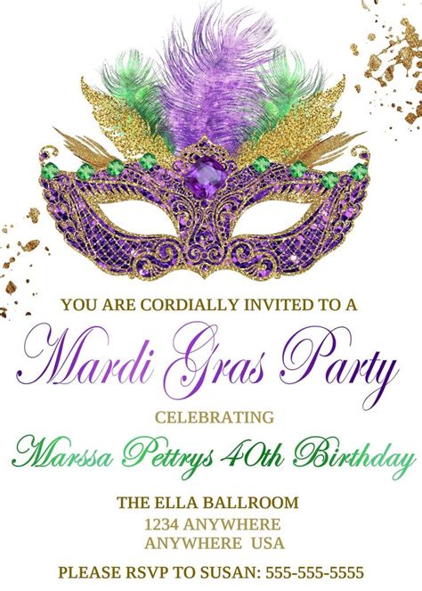 Mardi Gras Invitation Idea 3