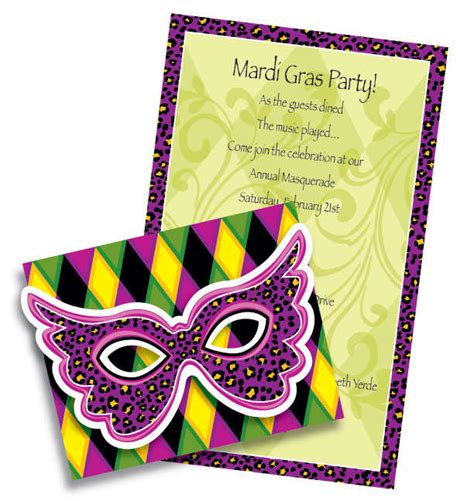 Mardi Gras Invitation Template Printable