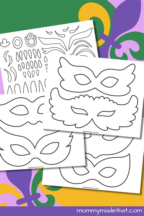 Mardi Gras Mask Template Designs