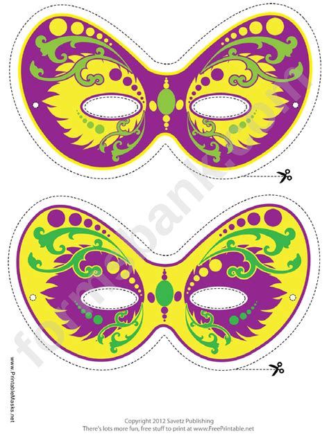 Mardi Gras Mask Templates