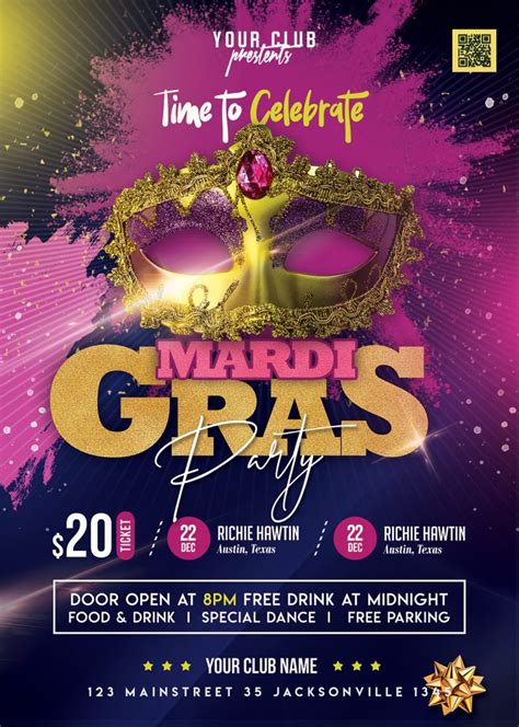 Mardi Gras Party Flyer