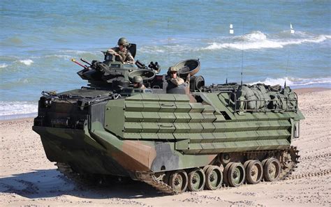 Marine Armored Personnel Carriers in Water