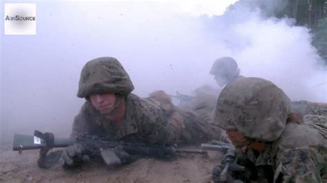 Marine recruits during the final exam