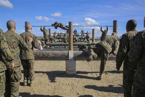 Marine recruits during first aid training