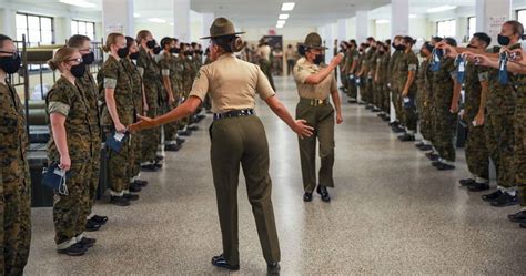 Marine recruits at the beach