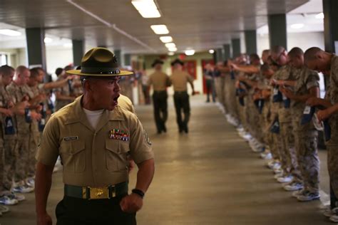 Marine recruits resting