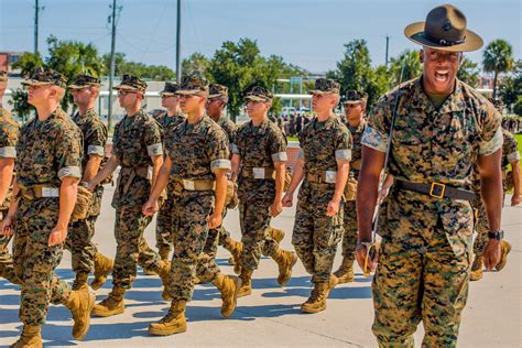 Marine recruits during a training exercise