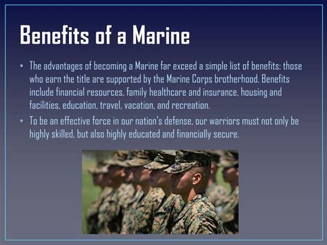 Marine Corps Benefits Overview