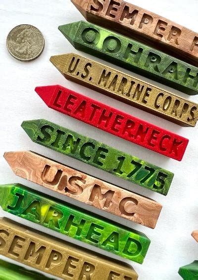 Marine Corps crayon art