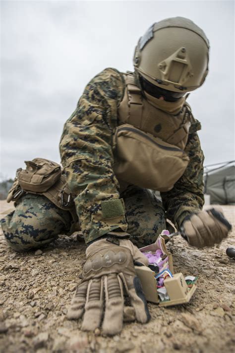 Marine Corps EOD technicians in action