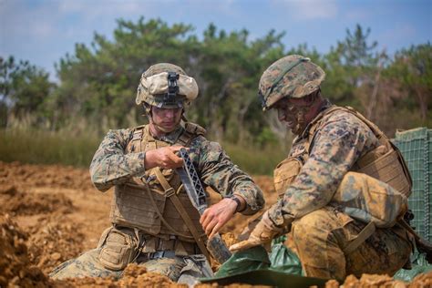 Marine Corps Engineers with combat engineering vehicles