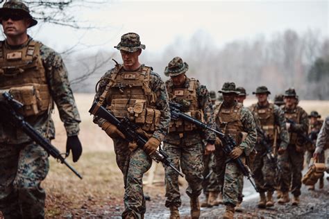 A Marine Infantry Officer with his team