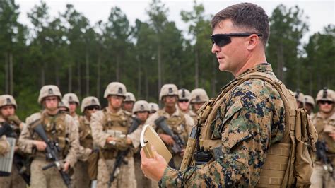 A Marine Infantry Officer participating in team building