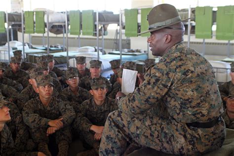 Marine Recruits with Drill Instructors