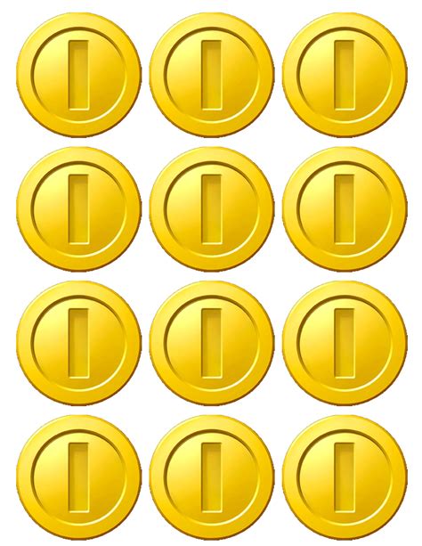 Printable Mario Coins Templates for Kids