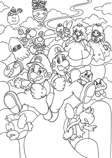 Mario Printable Coloring Pages