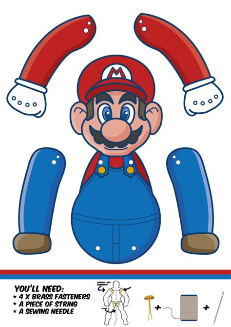 Mario Printable Crafts for Kids and Adults