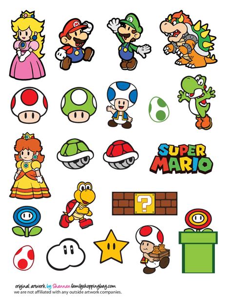 Mario Printable Stickers