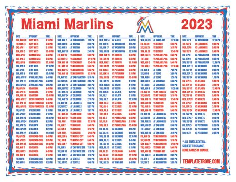 Marlins Schedule Highlights