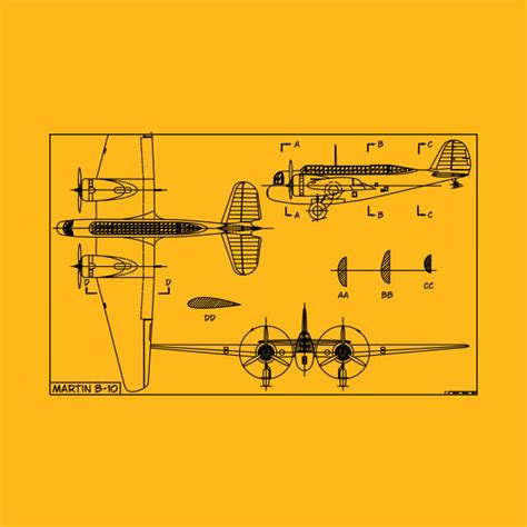 Martin B-10 Bomber Blueprints